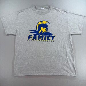 Aloha Football Family Spartan Men's XL Gray Graphic T-Shirt
